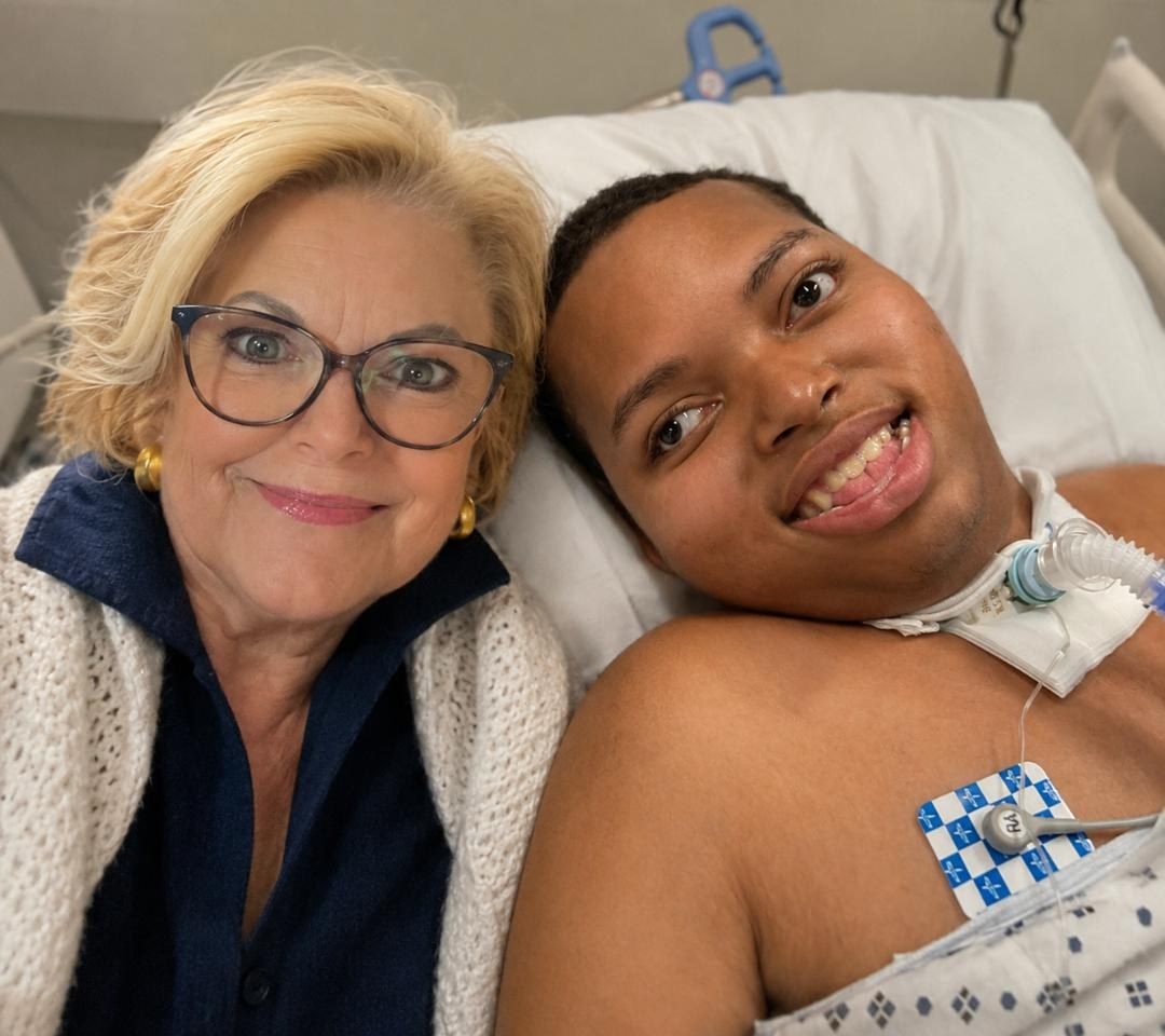 Victor and his mom, Caroline